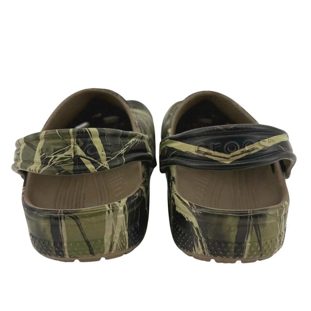 Crocs Classic Clog Kids J1 RealTree Advantage Max-4 Camo Green Brown Shoes